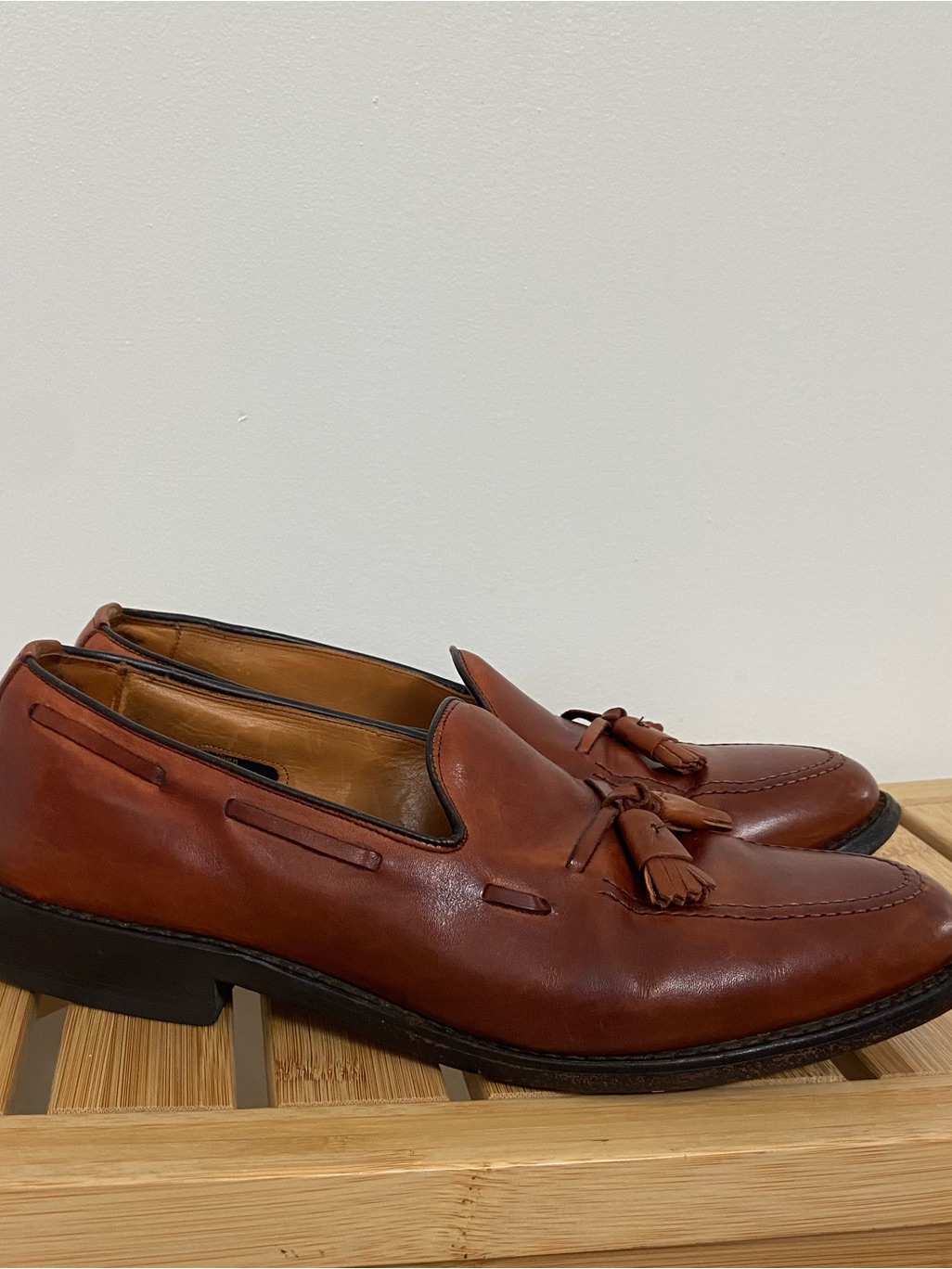 Allen Edmonds Grayson Brown Chili Tassel Loafers Leather Men’s 9a